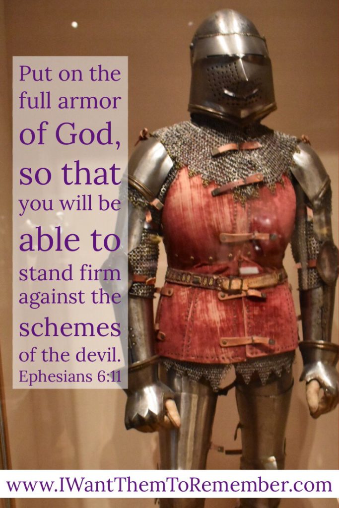 spiritual warfare, Knight in armor, Ephesians 6:11