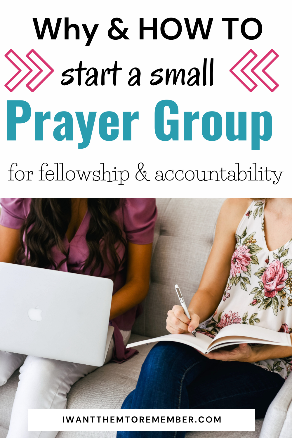 How to start a small prayer group with pic of 2 women with computer and notebook