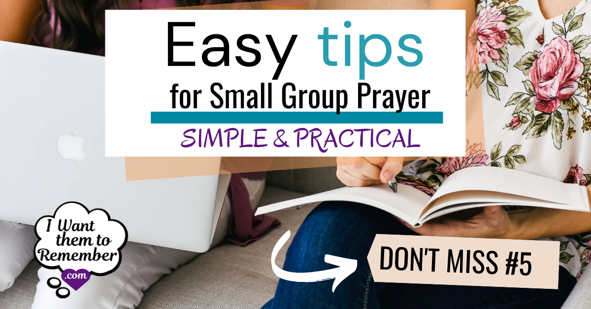 14 tips for leading a small prayer group with picture of women on couch with laptop and notebook